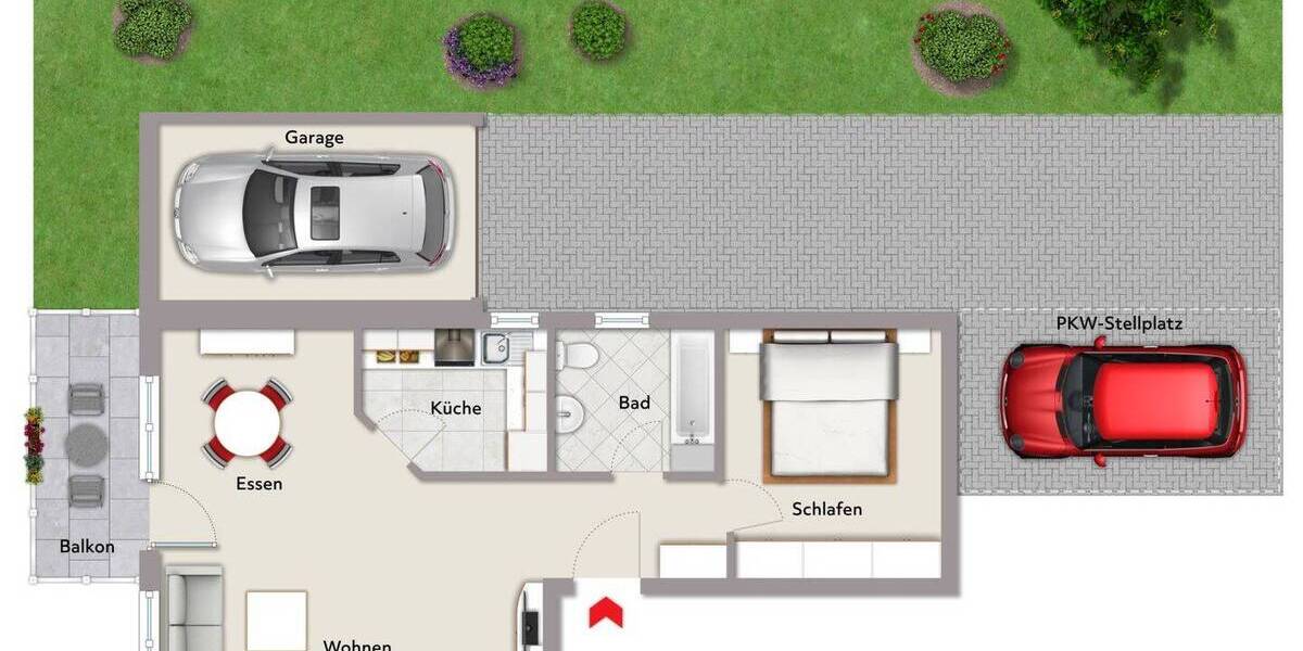 Etagenwohnung Sindelfingen Maichingen - 2 Zimmer, 56 m&sup2;, 239.000&euro; | Angebot:26882178