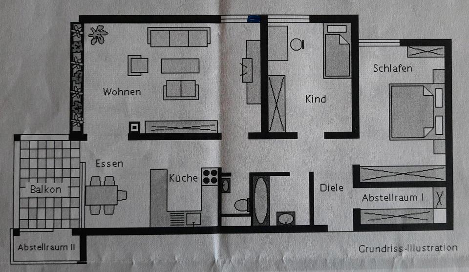 Etagenwohnung Sindelfingen Darmsheim - 3 Zimmer, 85 m&sup2;, 280.000&euro; | Angebot:26366387