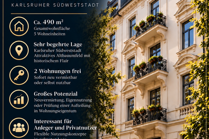 Haus Karlsruhe Südstadt - 18 Zimmer, 490 m&sup2;, 1.890.000&euro; | Angebot:27459530