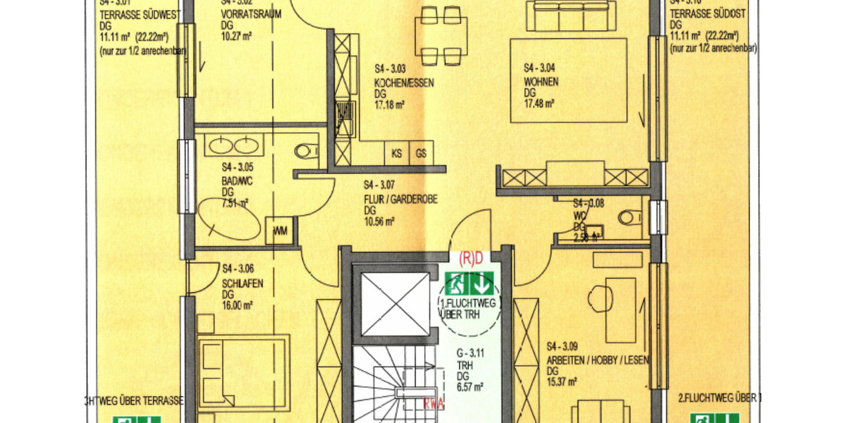 4-Zimmer-Penthouse-Wohnung 4 zimmer