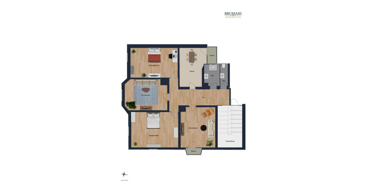 Etagenwohnung Karlsruhe Mühlburg - 4 Zimmer, 110 m&sup2;, 467.000&euro; | Angebot:26026893