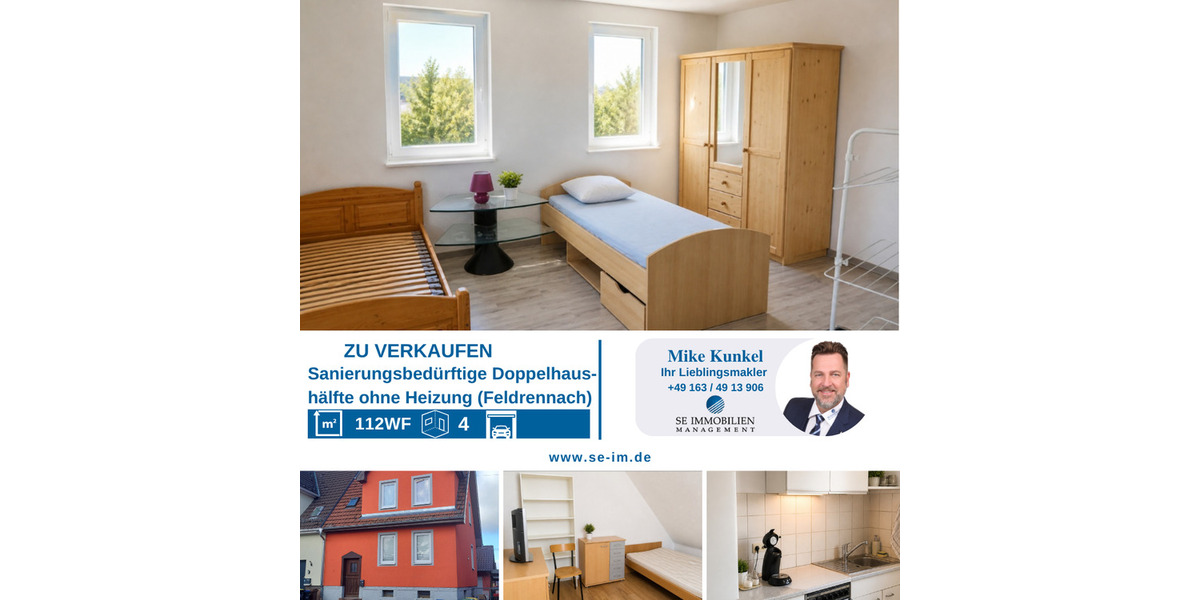 Doppelhaushälfte Straubenhardt Feldrennach - 4 Zimmer, 112 m&sup2;, 199.000&euro; | Angebot:26489382
