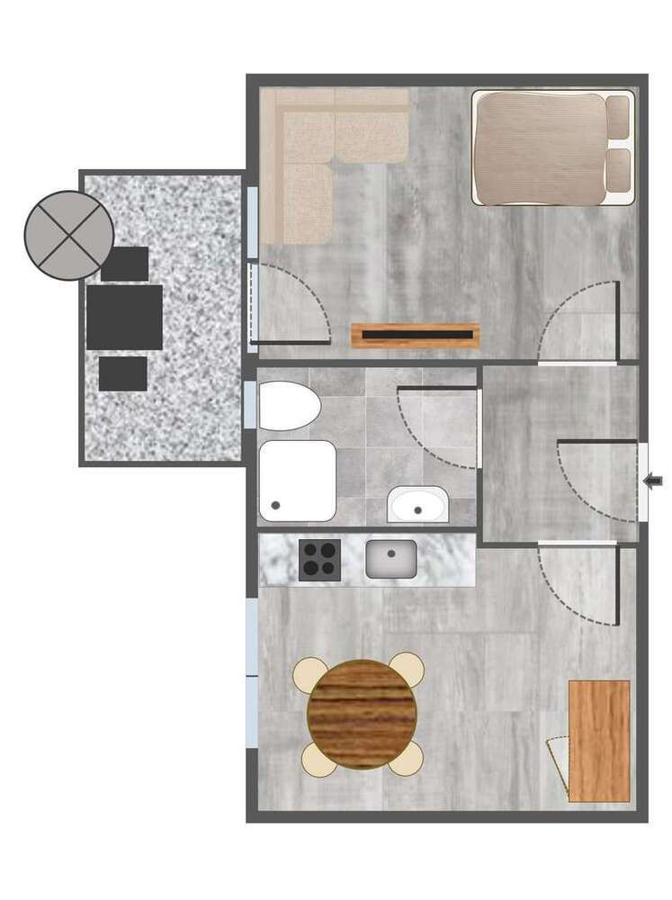 Wohnung zum Mieten in Pforzheim 520 € 35 m²