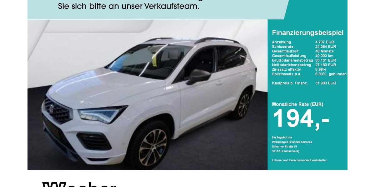 Seat Ateca 21.724 km 31.750 &euro; Leonberg 71229