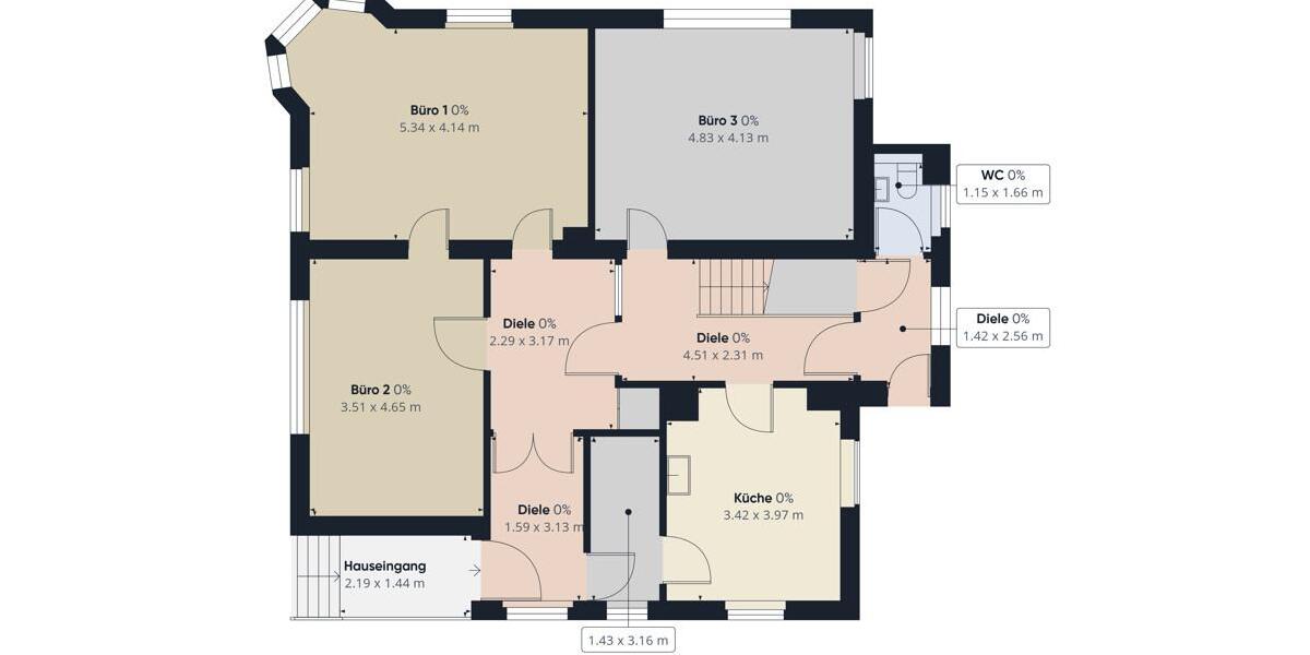 Stilvolle Praxis- oder Büroräume in traumhafter Jugendstilvilla | Bretten zimmer