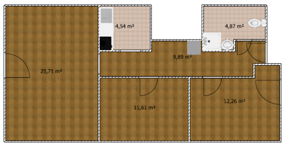 Dachgeschoßwohnung Sternenfels - 3 Zimmer, 69 m&sup2;, 750&euro; | Angebot:25963149