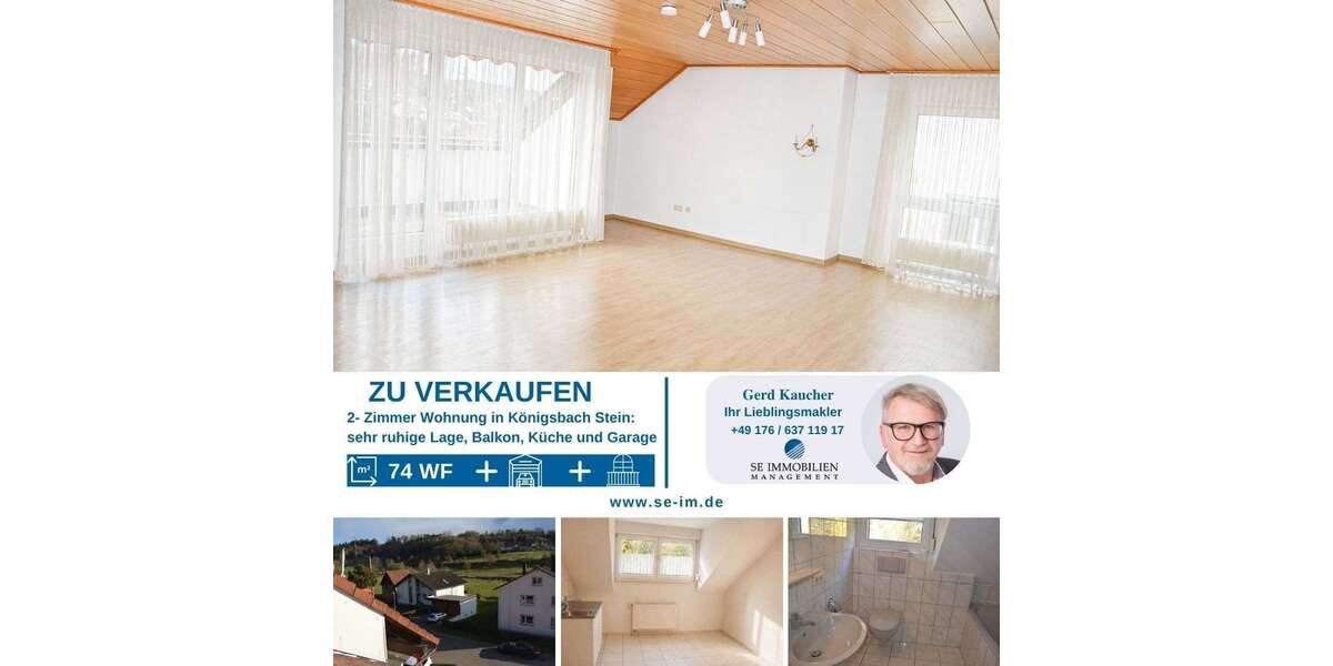 Etagenwohnung Königsbach-Stein Stein - 2 Zimmer, 75 m&sup2;, 265.000&euro; | Angebot:26288049