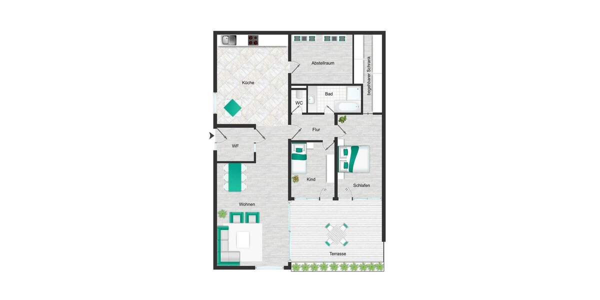 Etagenwohnung Wildberg - 3 Zimmer, 133 m&sup2;, 295.000&euro; | Angebot:25770716