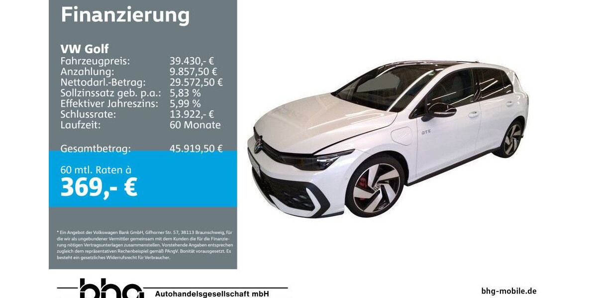 VW Golf 3.730 km 39.430 &euro; Ettlingen 76275