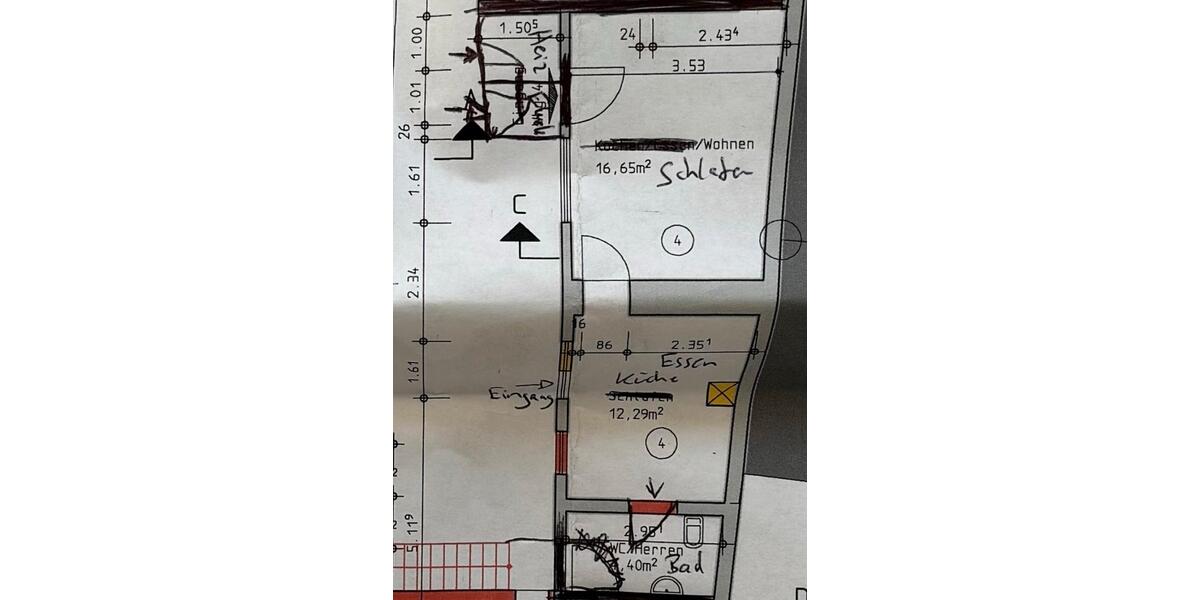 Kernsanierte 1,5 Zimmer Wohnung in Graben-Neudorf 1.5 zimmer