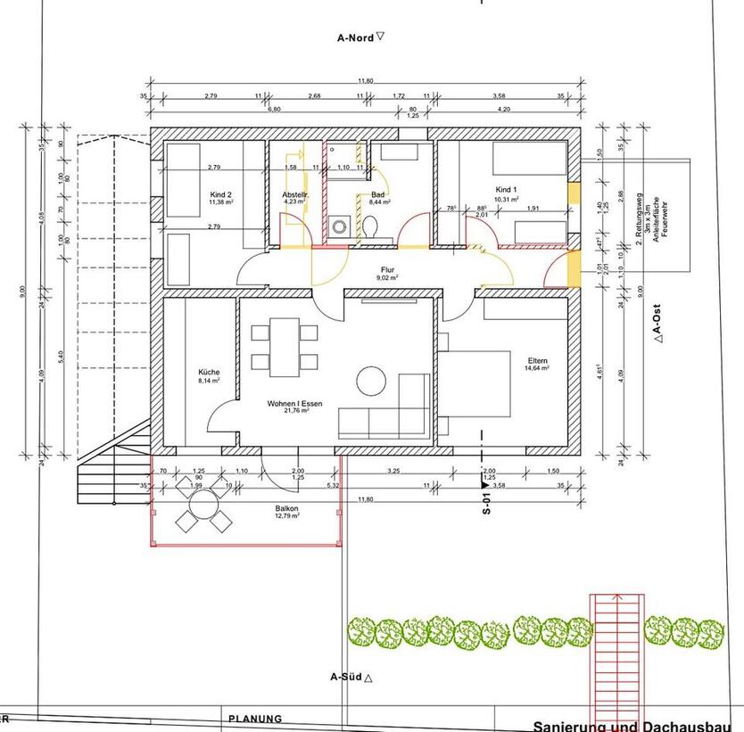 Schöne 4-Zimmer-Einliegerwohnung direkt in Eppingen zimmer