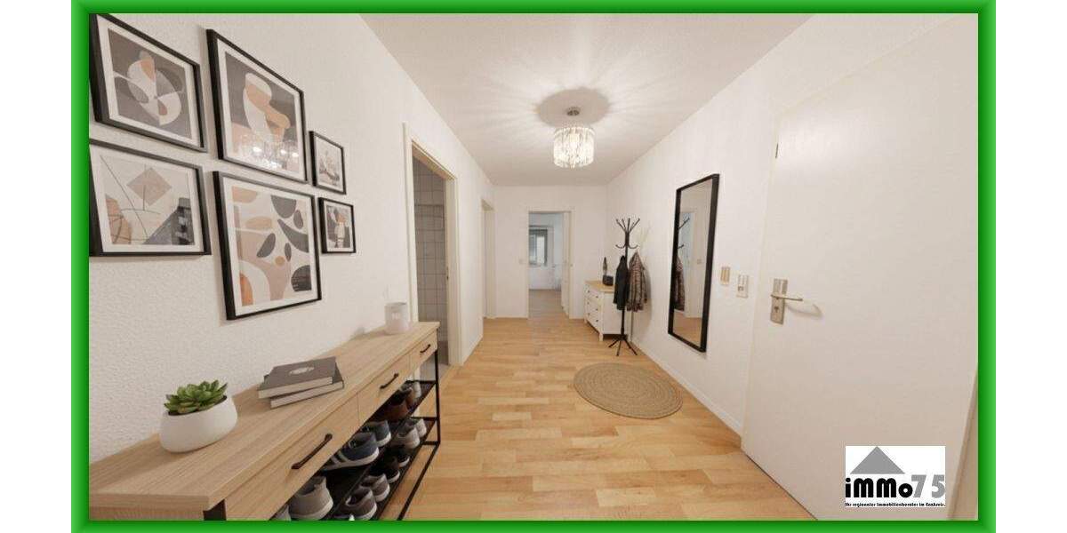 Etagenwohnung Pforzheim Nordstadt - 2 Zimmer, 62 m&sup2;, 198.000&euro; | Angebot:25773442