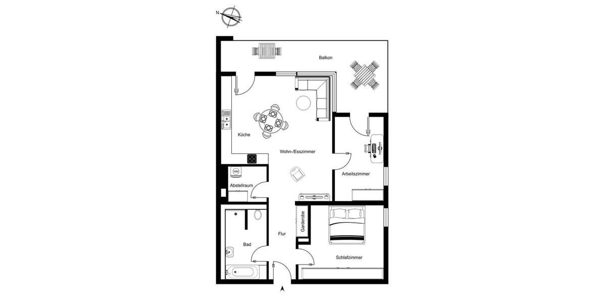 Etagenwohnung Bad Wildbad - 3 Zimmer, 80 m&sup2;, 412.000&euro; | Angebot:26471343