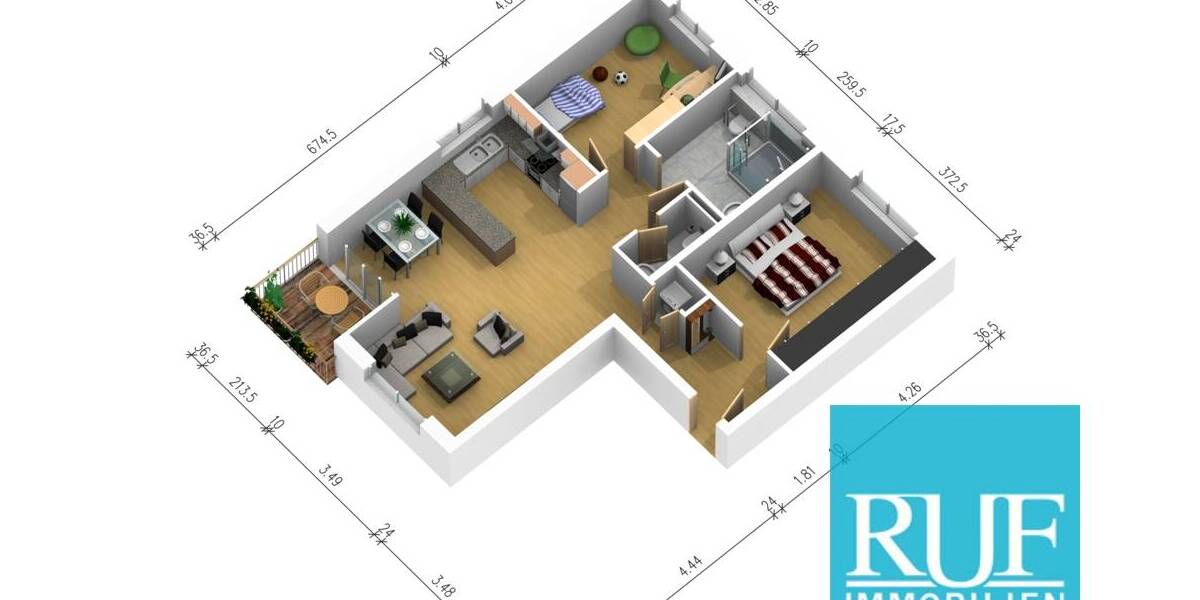 Etagenwohnung Niefern-Öschelbronn / Niefern Niefern - 3 Zimmer, 83 m&sup2;, 1.038&euro; | Angebot:26259086