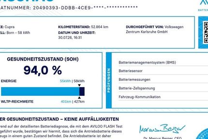 Cupra Born 52.900 km 22.890 &euro; Karlsruhe 76131