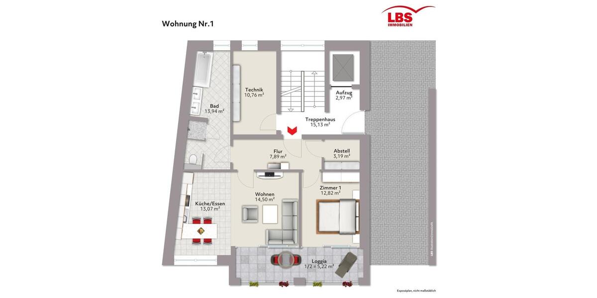 Erstbezug ab 01.01.2026: Moderne 2-Zimmer-Wohnung im Erdgeschoss mit Loggia 2 zimmer