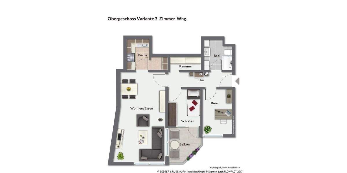 Etagenwohnung Karlsruhe Innenstadt-West - 3 Zimmer, 62 m&sup2;, 298.000&euro; | Angebot:25770071