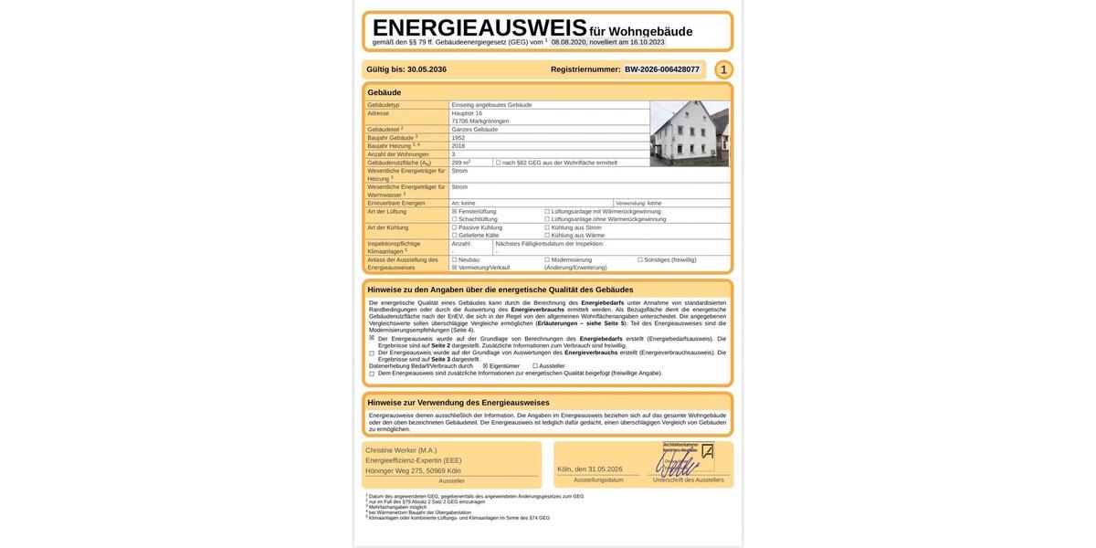 Mehrfamilienhaus, Wohnhaus Markgröningen - 13 Zimmer, 250 m&sup2;, 505.000&euro; | Angebot:26855693