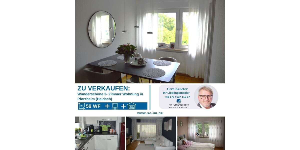 Etagenwohnung Pforzheim Eutingen - 2 Zimmer, 60 m&sup2;, 195.000&euro; | Angebot:25050727