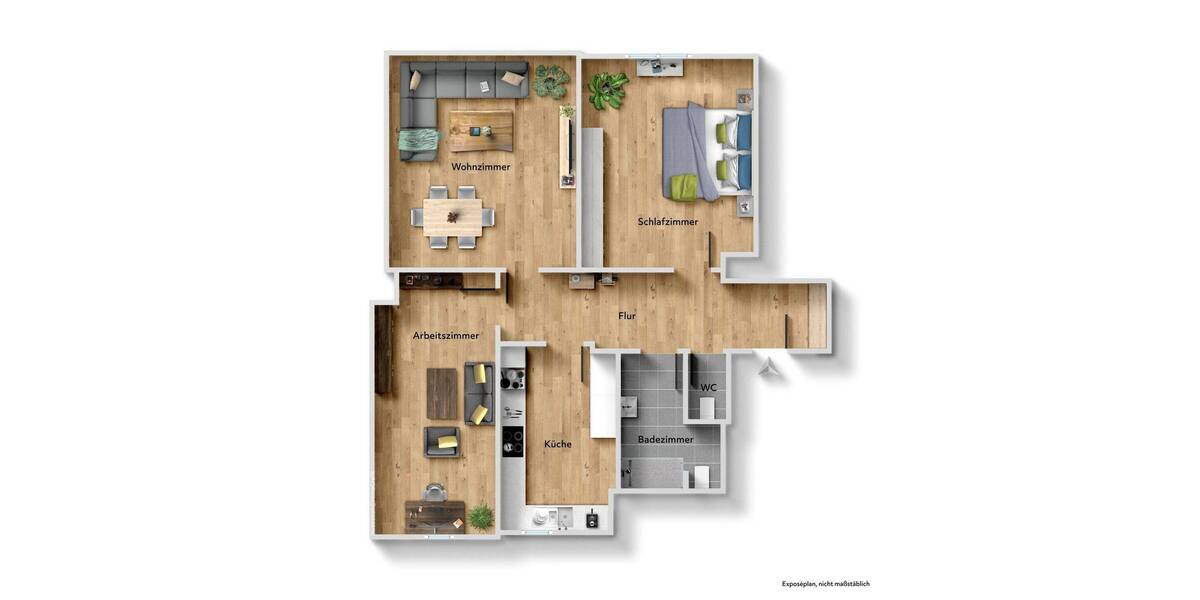 Etagenwohnung Karlsruhe / Oststadt Oststadt - 3 Zimmer, 78 m&sup2;, 369.000&euro; | Angebot:26891865