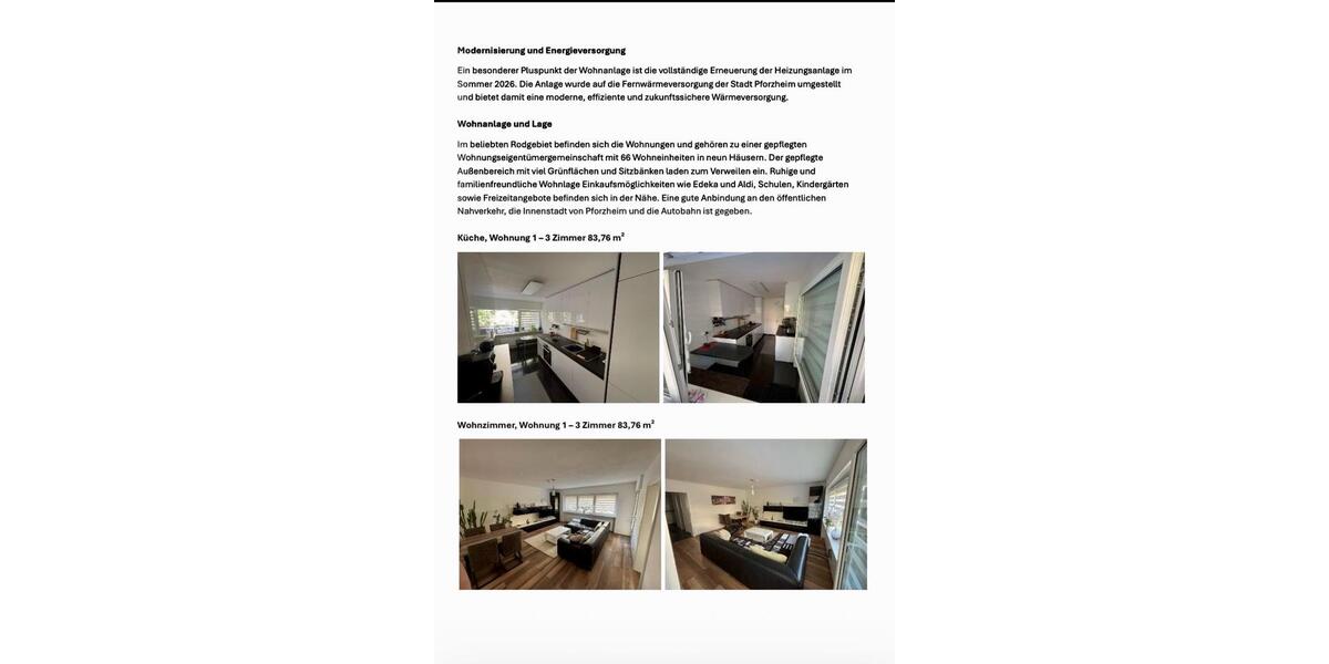 Etagenwohnung Pforzheim Dillweißenstein - 3 Zimmer, 84 m&sup2;, 335.000&euro; | Angebot:27281952