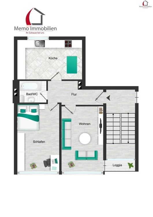 °°° ZWEIZimmerwohnung MIT WOHNKÜCHE UND LOGIA; BESTENS ZUR KAPITALANLAGE GEEIGNET IN MÜHLBURG °°°