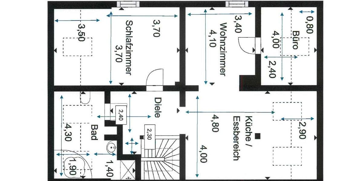 Exklusive 3,5‑Zimmer‑Wohnung mit Stadtblick – ideal für Singles, Paare und kleine Familien 3.5 zimmer