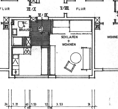 Wohnung zum Mieten in Pforzheim 360 € 33 m²