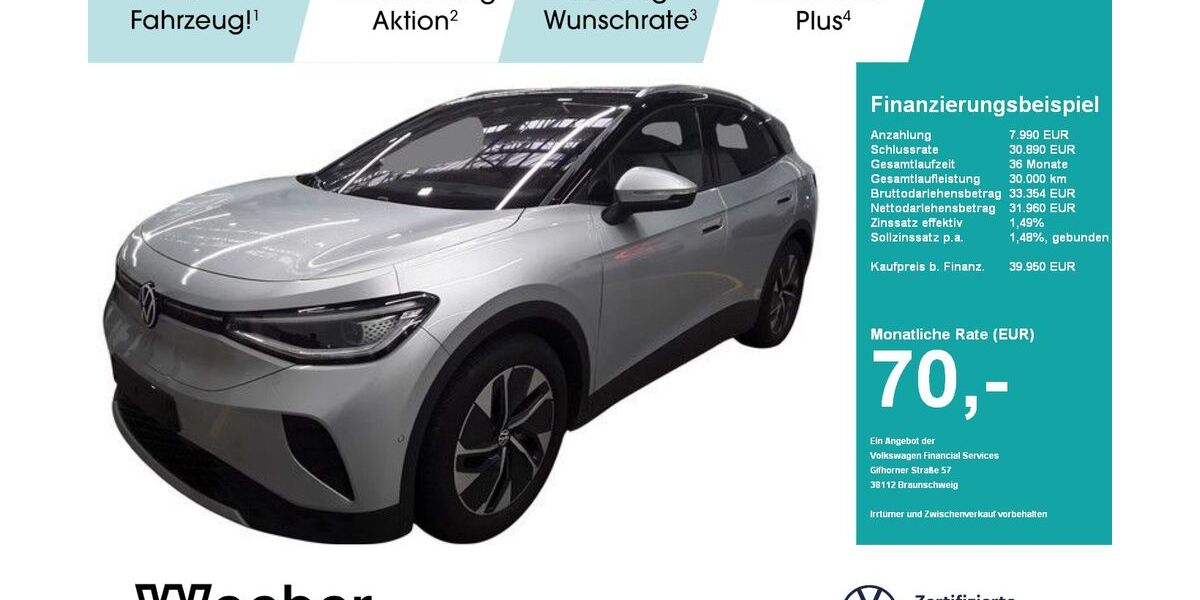 VW ID.4 6.408 km 39.897 € Weil der Stadt 71263