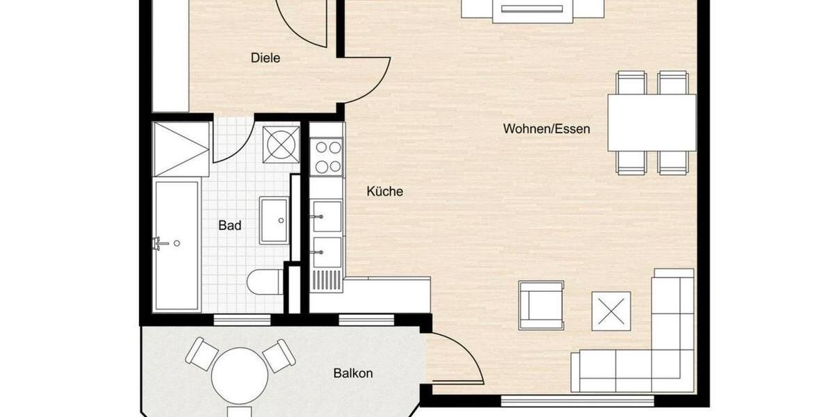 Etagenwohnung Pforzheim Brötzingen - 1 Zimmer, 45 m&sup2;, 595&euro; | Angebot:25171044