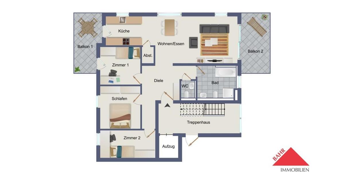 Etagenwohnung Sindelfingen Darmsheim - 4 Zimmer, 104 m&sup2;, 1.670&euro; | Angebot:26535223