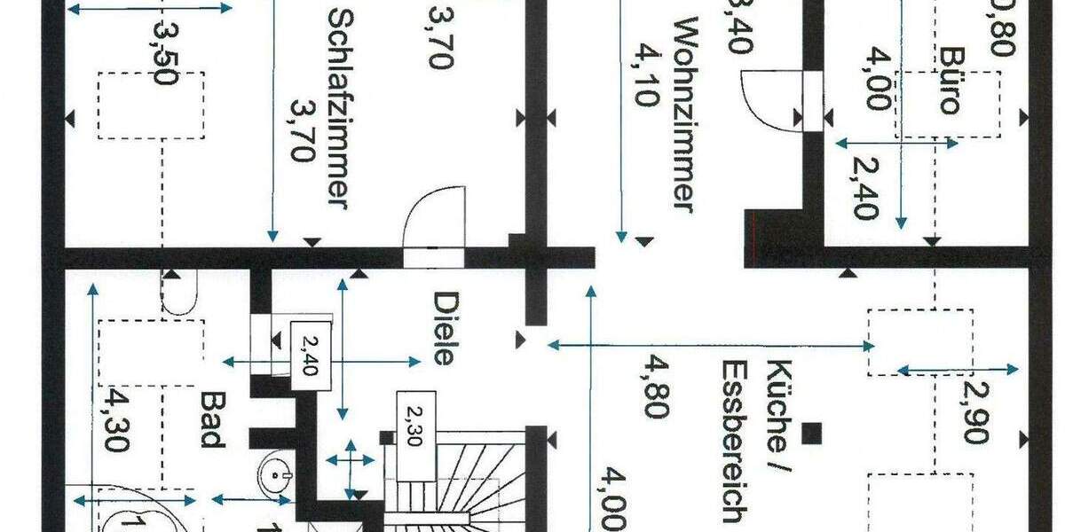 Etagenwohnung Pforzheim Nordstadt - 3 Zimmer, 110 m&sup2;, 1.050&euro; | Angebot:25720791
