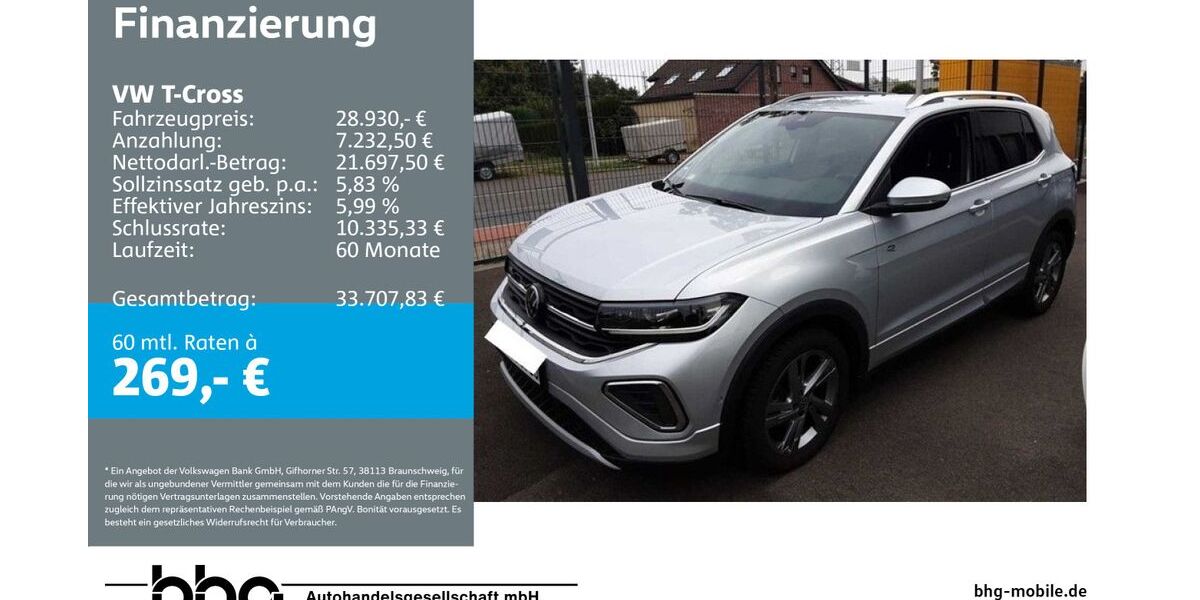 VW T-Cross 6.975 km 26.890 &euro; Ettlingen 76275
