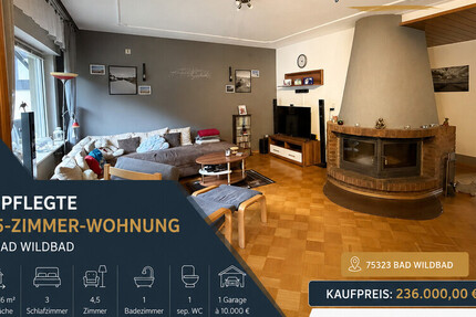 125 m² Kapitalanlage in Bad Wildbad – deutlich unter Markt vermietet Garage Kamin Balkon - Wohnung Bad Wildbad Calmbach | Angebot:27392210