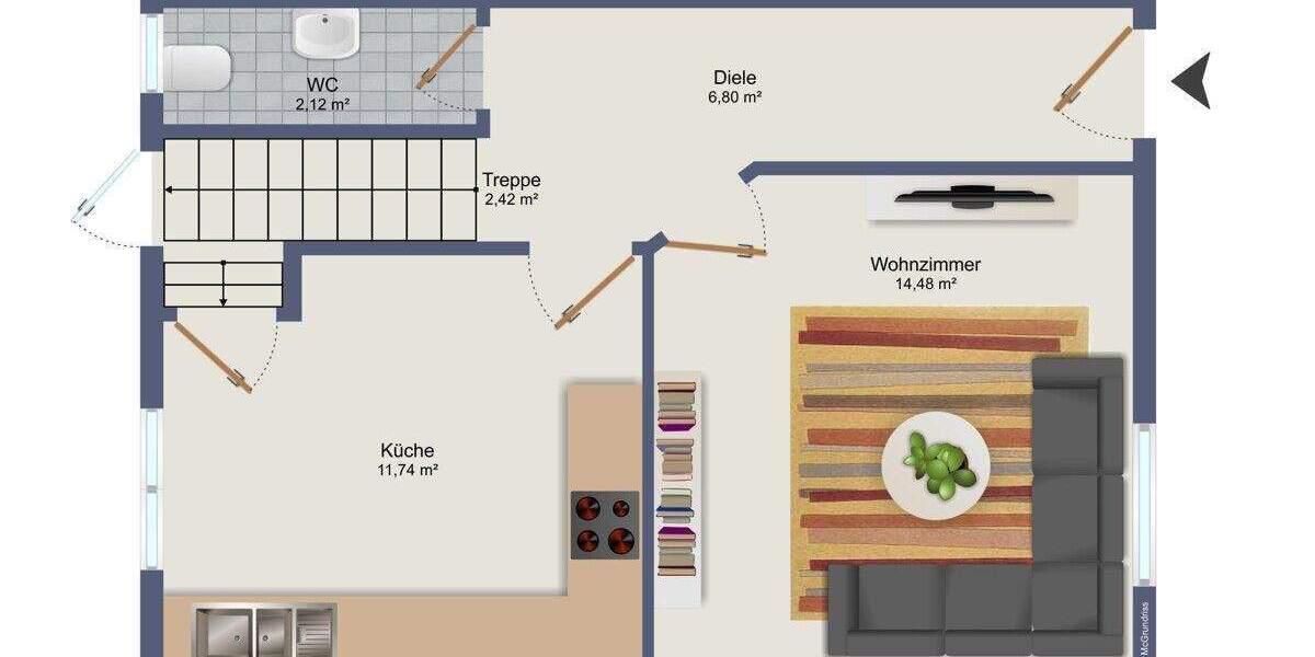 Reihenhaus voller Möglichkeiten und Gartenidylle - ideal für kleine Familien 4 zimmer