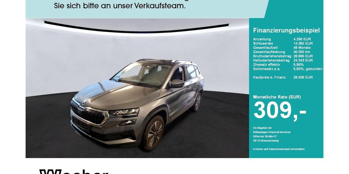Skoda Karoq 31.274 km 28.219 &euro; Calw 75365