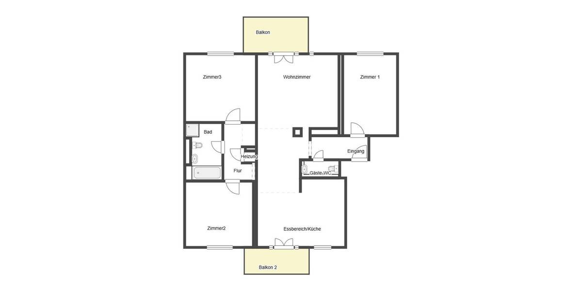 Etagenwohnung Karlsruhe Oberreut - 4 Zimmer, 107 m&sup2;, 420.000&euro; | Angebot:26876044