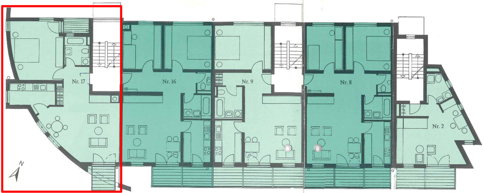 Etagenwohnung Karlsruhe Rüppurr - 2 Zimmer, 69 m&sup2;, 335.000&euro; | Angebot:25537476