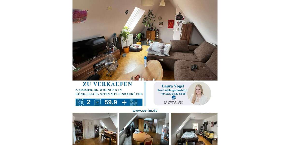 Etagenwohnung Königsbach-Stein Stein - 2 Zimmer, 60 m&sup2;, 139.000&euro; | Angebot:24903230