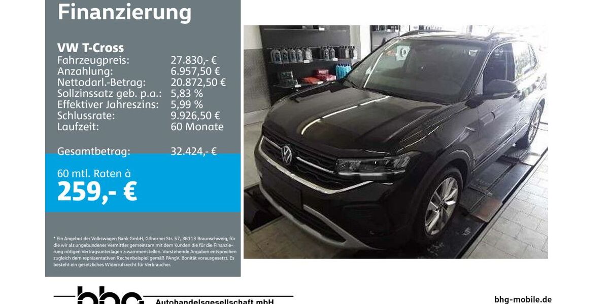VW T-Cross 6.462 km 26.960 &euro; Ettlingen 76275