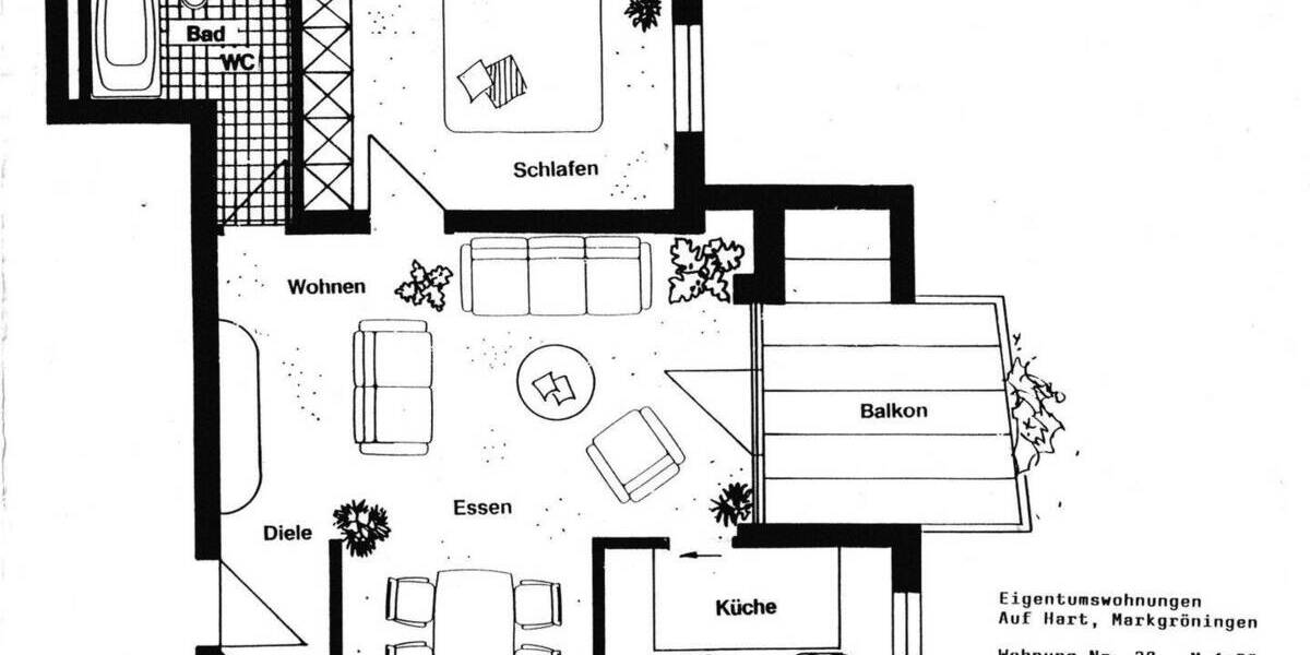Terrassenwohnung Markgröningen Spitalmühle - 2 Zimmer, 55 m&sup2;, 210.000&euro; | Angebot:26066104