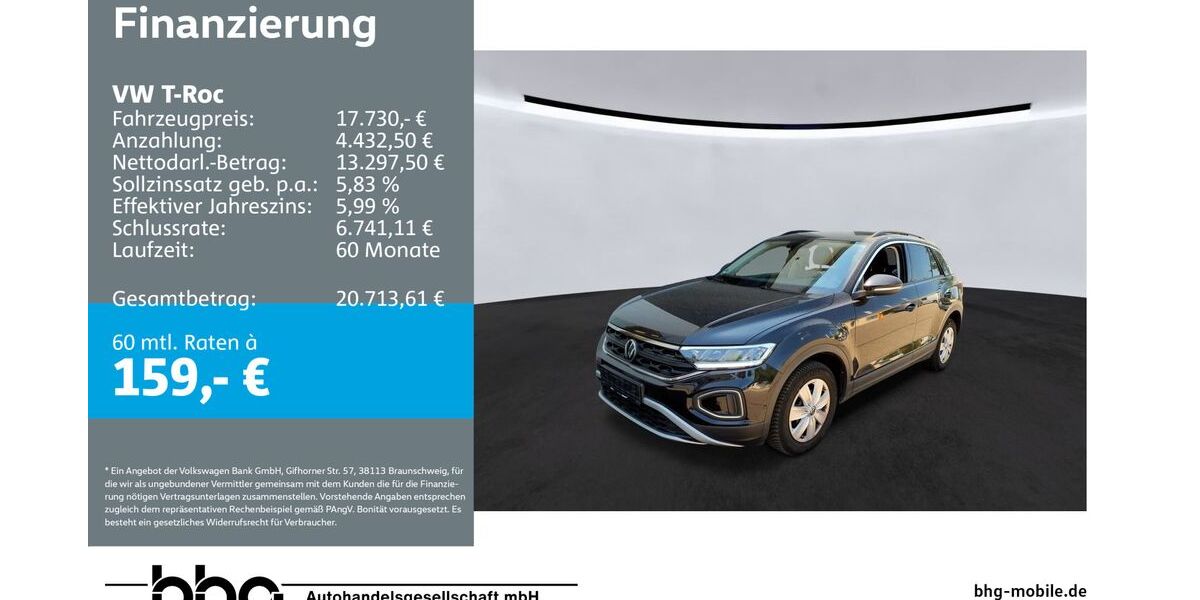 VW T-Roc 43.686 km 17.430 &euro; Ettlingen 76275