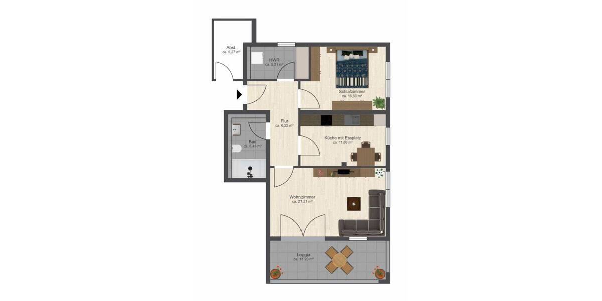 Etagenwohnung Bretten - 2 Zimmer, 68 m&sup2;, 330.000&euro; | Angebot:26527723
