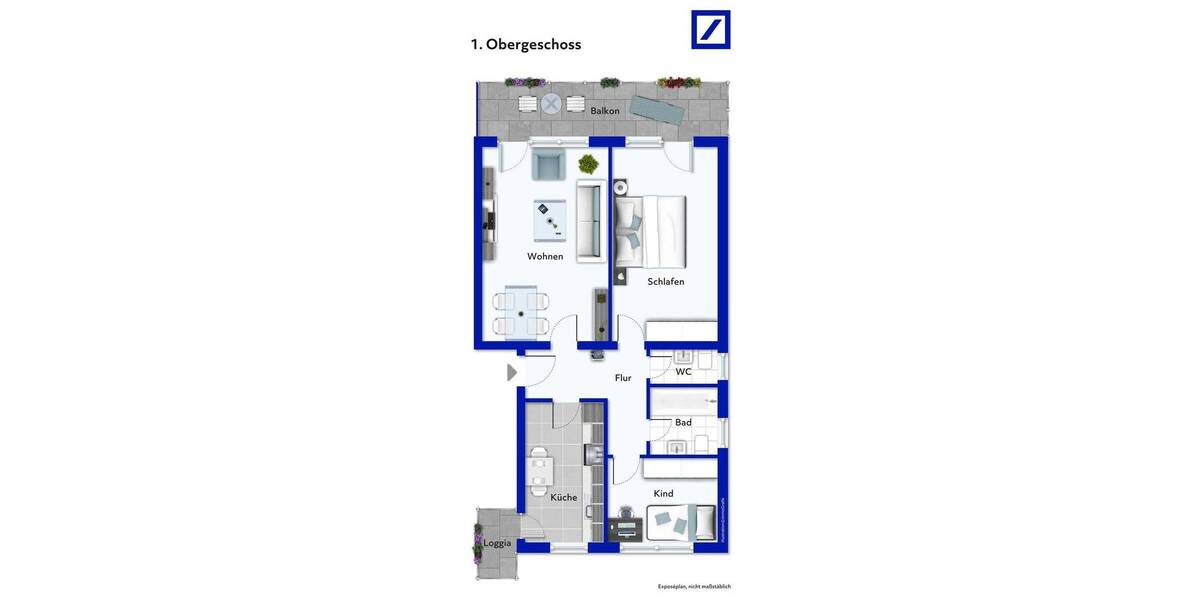 Etagenwohnung Karlsruhe Daxlanden - 3 Zimmer, 73 m&sup2;, 258.000&euro; | Angebot:25744112