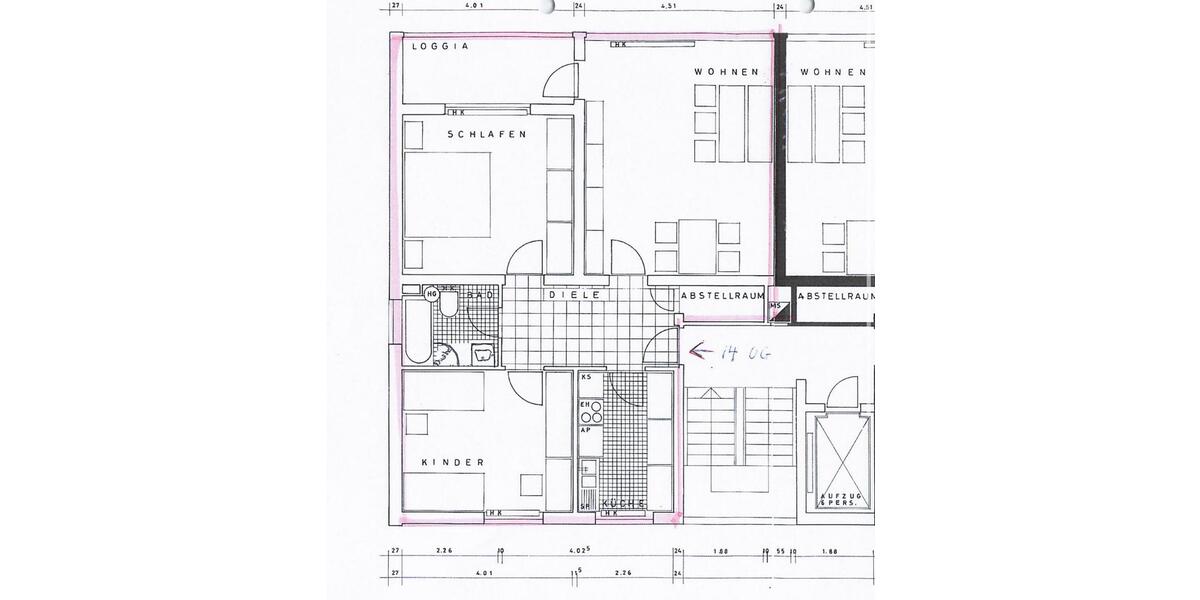 Etagenwohnung Karlsruhe Hagsfeld - 3 Zimmer, 77 m&sup2;, 355.000&euro; | Angebot:25402381