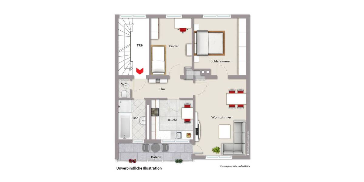 Etagenwohnung Weil der Stadt - 5 Zimmer, 68 m&sup2;, 220.000&euro; | Angebot:26875758