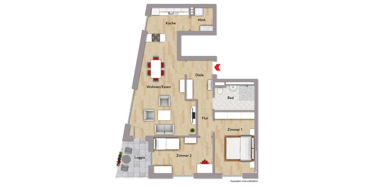 Etagenwohnung Leonberg - 3 Zimmer, 86 m&sup2;, 1.604&euro; | Angebot:23712513