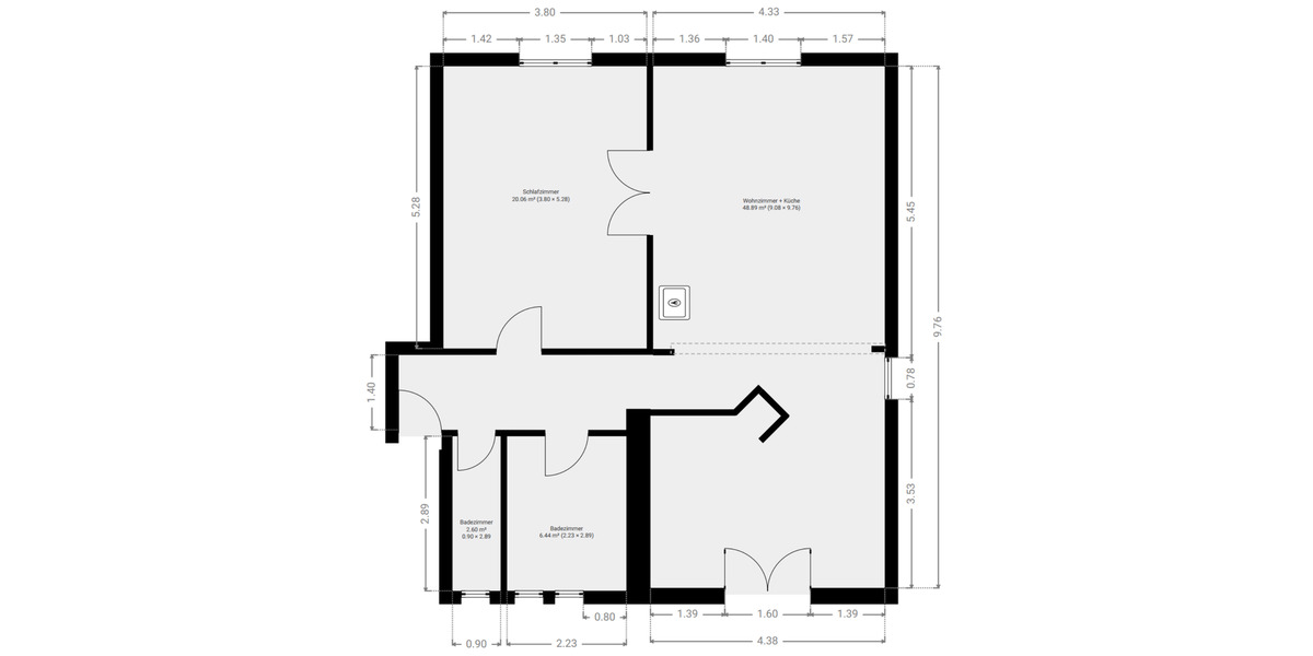 Etagenwohnung Karlsruhe Mühlburg - 2 Zimmer, 78 m&sup2;, 950&euro; | Angebot:25403624