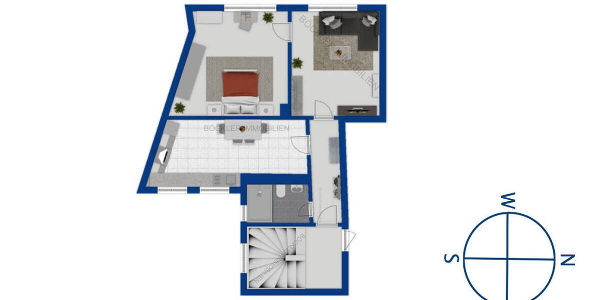 Etagenwohnung Pforzheim Weststadt - 2 Zimmer, 54 m&sup2;, 652&euro; | Angebot:26798850