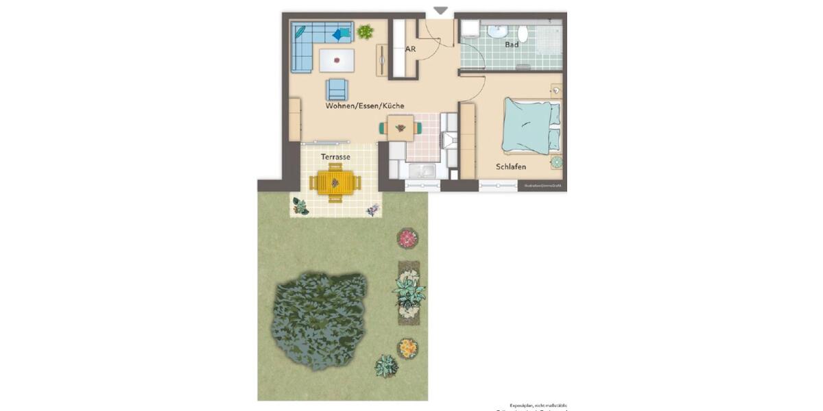 Erdgeschoßwohnung Markgröningen - 2 Zimmer, 52 m&sup2;, 295.000&euro; | Angebot:27155956